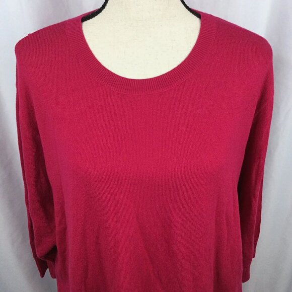 Leith Sweater Womens Size Medium Wool Blend Crew Neck 3/4 Sleeve Nordstrom - Picture 5 of 7